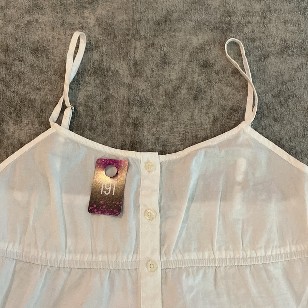 Brandy Melville one size white spaghetti strap top. NWT {191} - Picture 6 of 6